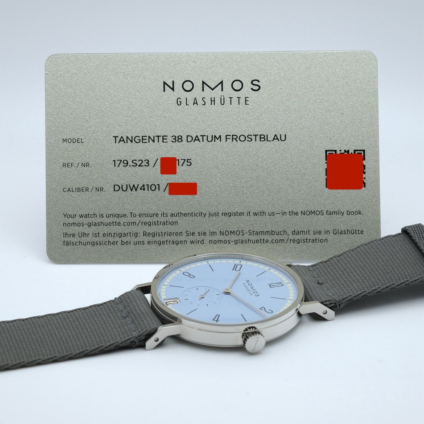 Tangente 38 Datum Frostblau, Ref. 179.S23